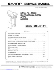 Sharp MX-CFX1 Service Manual