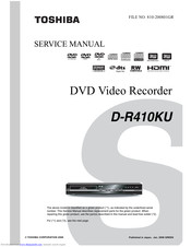 Toshiba D-R410KU Service Manual