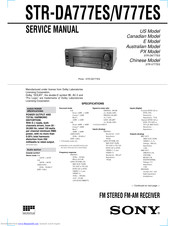 Sony STR-V777ES Service Manual