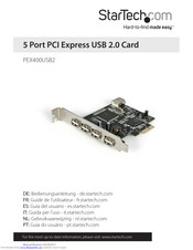 StarTech.com PEX400USB2 User Manual