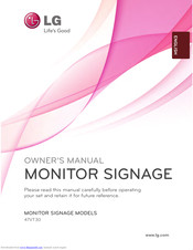 LG 47VT30 Owner's Manual