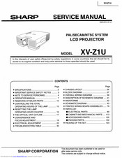Sharp XV-Z1U Service Manual