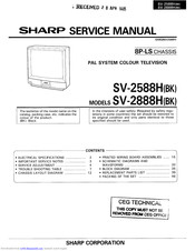 Sharp SV-2588H(BK) Service Manual