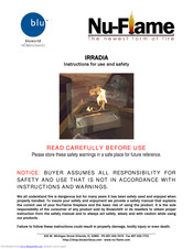 Nu-Flame IRRADIA Instructions For Use And Safety