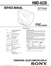 Sony Trinitron HMD-A230 Service Manual