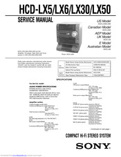 Sony HCD-LX6 Service Manual