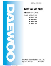 Daewoo KOR-63V50S Service Manual