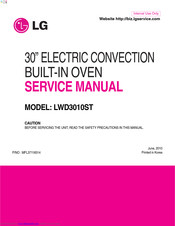 LG LWD3010ST Service Manual