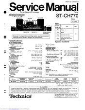 Technics SE-CH770 Service Manual