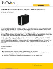 StarTech.com SAT3520U3SR Spec Sheet