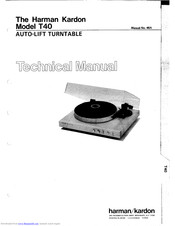Harman Kardon T40 Technical Manual