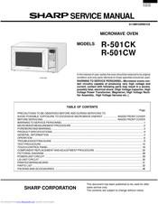 Sharp R-501CK Service Manual