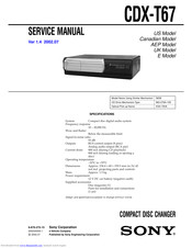 Sony CDX-T69X Service Manual