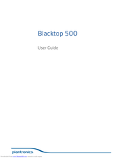 Plantronics Blacktop 500 User Manual