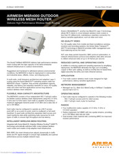 Aruba AirMesh MSR4000 Datasheet