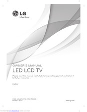 LG 55LM8600-TA Owner's Manual