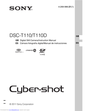 Sony DSC-T99 Cyber-Shot Instruction Manual