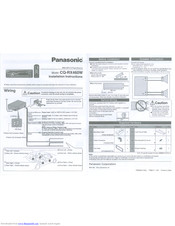 Panasonic CQ-RX460W Installation Instructions