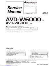Pioneer AVD-W6000EW Service Manual