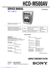 Sony HCD-M500AV Service Manual