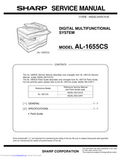 Sharp AL-1655CS Parts Manual