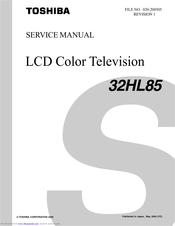 Toshiba 32HL85 Service Manual