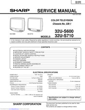 Sharp 32U-S710 Service Manual