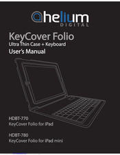 Helium Digital KeyCover Folio HDBT-780 User Manual