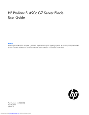 HP ProLiant BL490c G7 User Manual