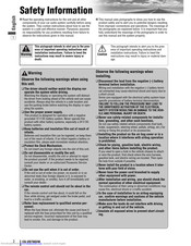 Panasonic CQ-VD7003W4 Operating Instructions Manual