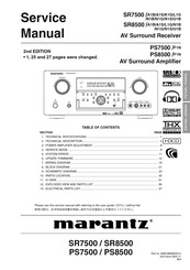 Marantz SR7500 SR8500 AV Surround Receiver User Instruction Guide  Manual 