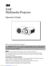 3M S10C Operator's Manual