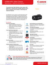 Canon LEGRIA HF21 Specifications
