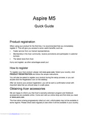 Acer Aspire M5 Series Quick Manual