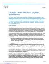 Cisco 880G Series Datasheet