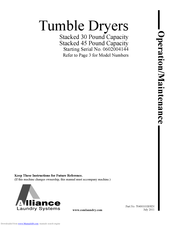 Alliance Laundry Systems IPD30STS2-ITT30S Operation And Maintenance Manual