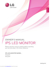 LG IPS234T Owner's Manual