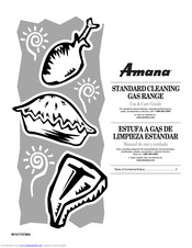 Amana STANDARD CLEANING GAS RANGE Use & Care Manual