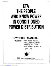 ETA Systems PDI6LVS Owner's Manual
