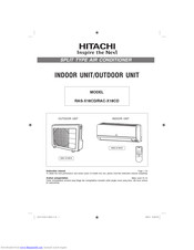 Hitachi RAS-X18CD Instructions Manual