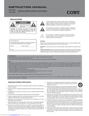 Coby CRA54 - Digital Alarm Clock Instruction Manual