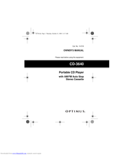 Optimus CD-3640 Owner's Manual