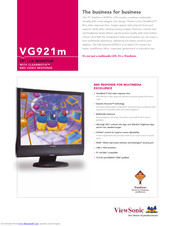 ViewSonic VG921m Specifications