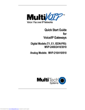 Multitech MultiVOIP MVP2400 Quick Start Manual