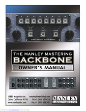 Manley Mastering Backbone Owner's Manual