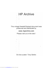HP 710B Instructions And Operating Manual