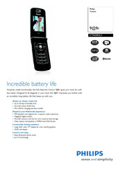 Philips Xenium CT9A9RSLV Specifications