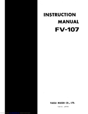 Yaesu FV-107 Instruction Manual