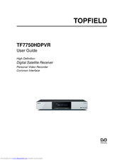 Topfield TF7750HDPVR User Manual