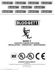 Blodgett Mark V Installation & Operation Manual